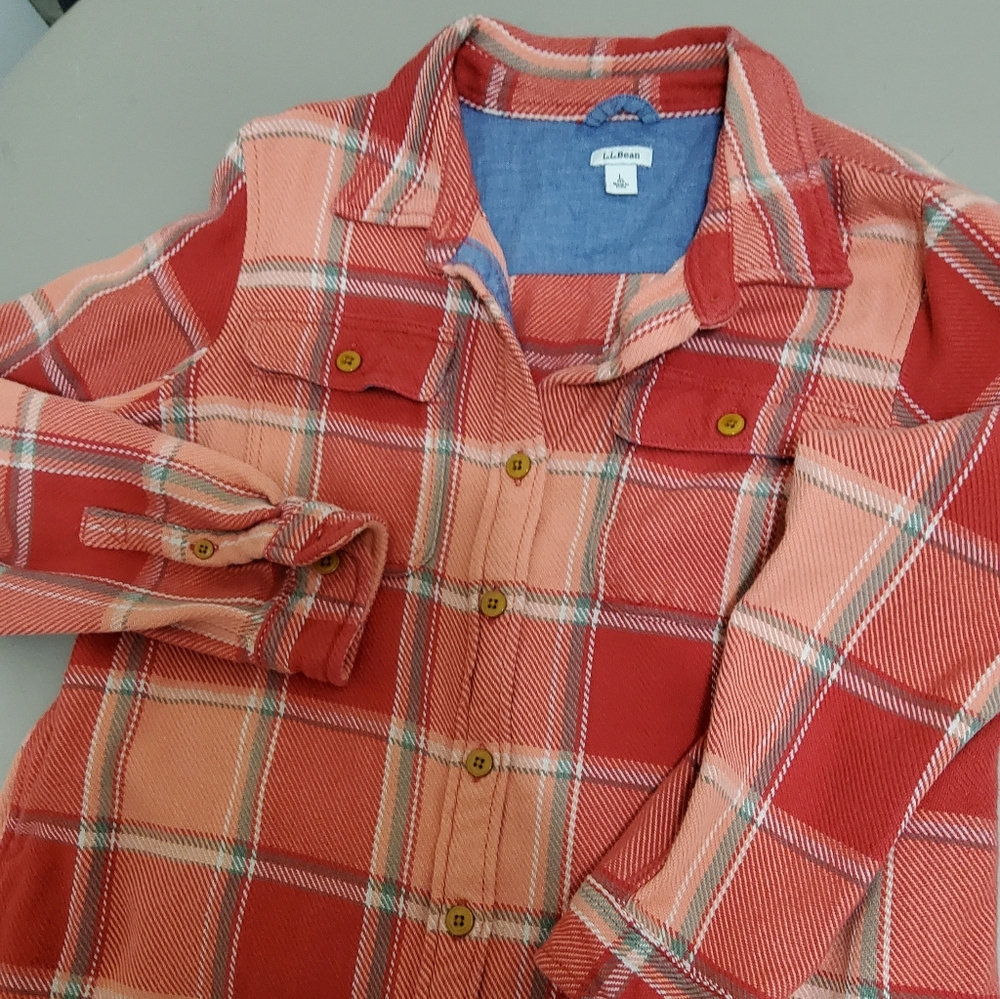 L.L. Bean Relaxed Shirt Jacket all season heavyweight P2P 22.5", SZ Large